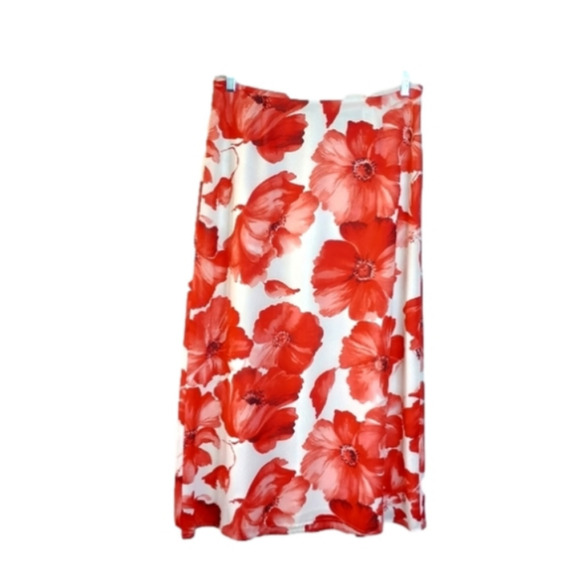 Liz Claiborne Dresses & Skirts - Red Floral Skirt by Liz Claiborne Collection 12